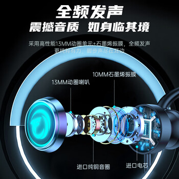 智国者游戏耳机有线电竞专用听声辨位type-c入耳式台式电脑2026最新款麦克风二合一hifi三角洲笔记本吃鸡