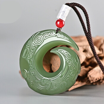 和田玉时来运转玉吊坠男士轮回貔貅玉佩平安扣女玉石玉坠项链挂件时来