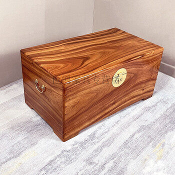 香樟木箱储物柜香樟木箱子全樟木结婚陪嫁箱整板衣箱书字画收藏箱带锁