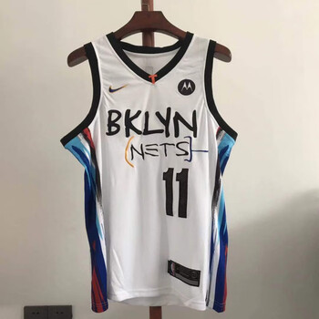 2021新赛季篮网7号杜兰特11号城市版涂鸦版刺绣黑色球衣a白色m