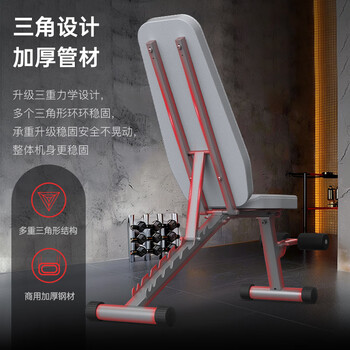捷瑞特美国哑铃凳多功能健身椅卧推凳仰卧板腹肌健身器家用健身器材MD25