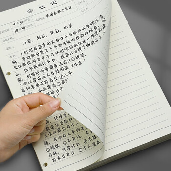 嘉然恒 活页会议记录笔记本子替换内芯 9孔16K仅内芯80张160页/本