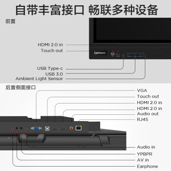 联想thinkplus会议平板S75PRO 75英寸电子白板视频会议培训会议大屏（75英寸+传屏器+移动支架)