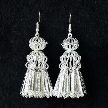 liyan贵州苗族耳环长流苏民族风复古侗族耳饰灯笼网红超仙夸张大气