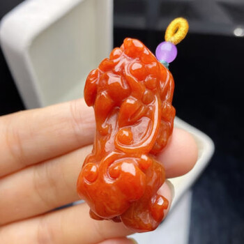 红翡翠貔貅价格报价行情- 京东
