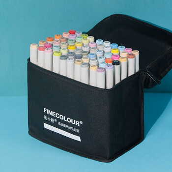 法卡勒（FINECOLOUR）二代马克笔标准通用60色套装双头酒精油性学生水彩笔绘图手绘设计美术写生水彩笔美育画画笔