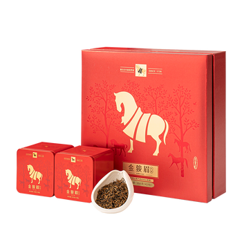 八马茶业金索红1000 特级 武夷山红茶 金骏眉 送礼茶叶 礼盒装168g D01295
