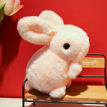 宝宝巴士仿真趴兔子公仔毛绒玩具情侣小白兔安抚玩偶玉兔一对情人节