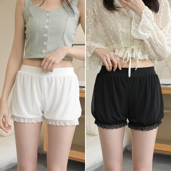 安全裤防走光女夏薄款南瓜裤学生少女打底裤小短裤仙女保险裙裤1条黑1