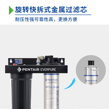 爱惠浦（Everpure）高端厨下 抑垢除铅直饮矿物质水 4.1L/min 大流量0废水净水器 10000L额定净水量Combo-4FC-LS-plus