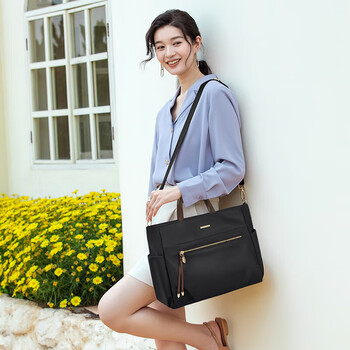 高尔夫（GOLF）手提电脑包女14/15英寸商务公文包通勤轻便单肩笔记本包出差斜挎