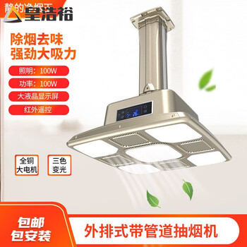 黄浩裕棋牌室麻将机吸烟灯家用外排内循环抽烟机吸烟宝吊灯外排大吸力