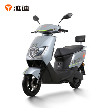 雅迪(yadea)电动车60v高速电动轻便摩托车电瓶车 冠能t1 星际灰yd800