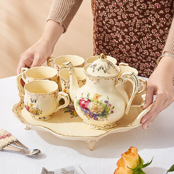 友来福欧式茶具套装英式下午茶茶杯陶瓷水杯具咖啡杯套装乔迁礼物