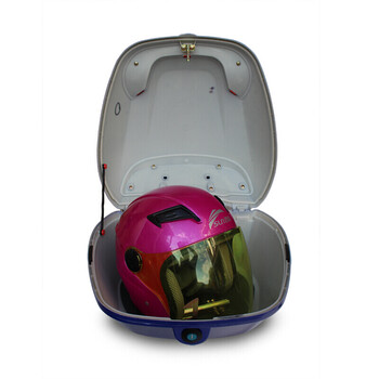 摩托车后备箱特大号通用女装踏板五羊本田电瓶车电动车尾箱 银色特大