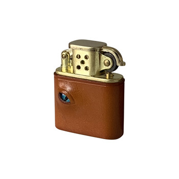 zorro佐罗手工油蜡皮猫眼个性煤油复古改装打火机z506 浅棕