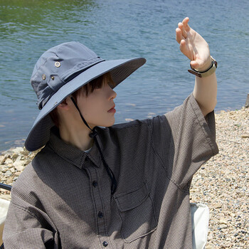 沐悠羽渔夫帽男士大檐防晒帽男夏季户外遮阳帽男款钓鱼登山帽男生牛仔