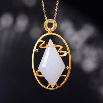 gs1020和田玉菱形吊坠