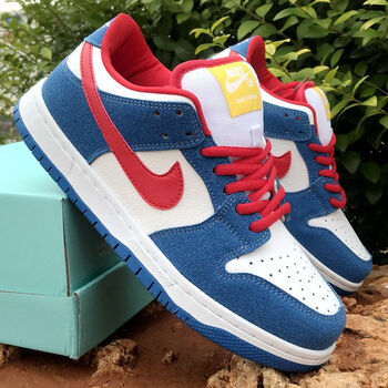 耐克顿新款篮球鞋空军一号北卡蓝百搭男女低帮运 机器猫(带气垫)