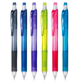 派通（Pentel ）PL105自动铅笔 0.5mm一二年级小学生书写铅笔素描绘图勾线活动铅笔带橡皮 蓝色单支装