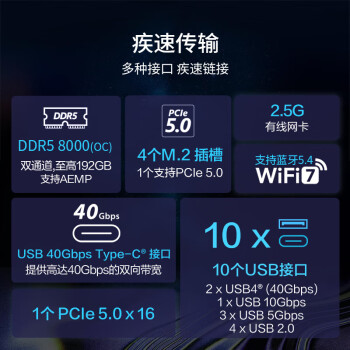 AMD锐龙R9 9950X搭华硕PRIME X870-P WIFI 主板CPU套装 板U套装