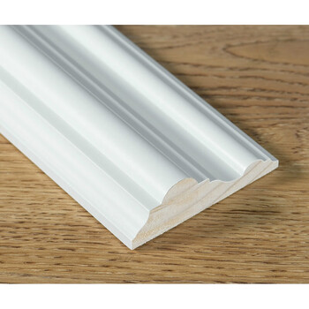 木品生活 实木线条木条客厅电视背景墙边框白色装饰线条非石膏线 8cm