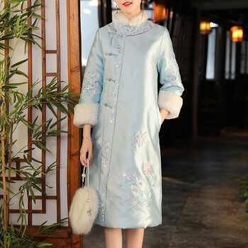 帅曜民国风冬装旗袍冬款加厚唐装女中国风棉服民国复古改良中式盘扣