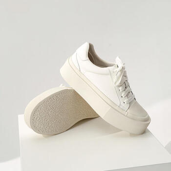 adrm真1皮小白鞋厚底饼干鞋新款鞋子女百搭夏季学生增高小个子休闲板