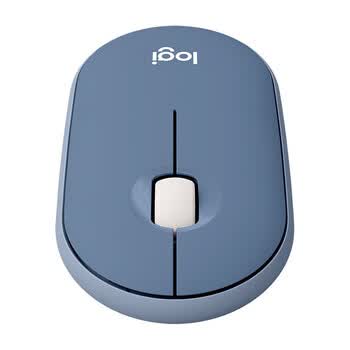 罗技（Logitech）LOGITECH PEBBLE 无线蓝牙鼠标 轻音鼠标 办公鹅卵石造型 轻薄便携 时尚小巧 品月蓝