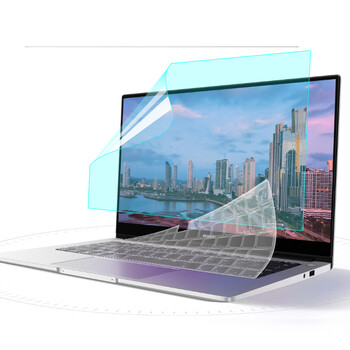 嘉速华为MateBookD14/D14SE22/21款14英寸(16:9)键盘膜+防蓝光屏幕膜防蓝光润眼全屏膜贴膜 屏幕膜套装