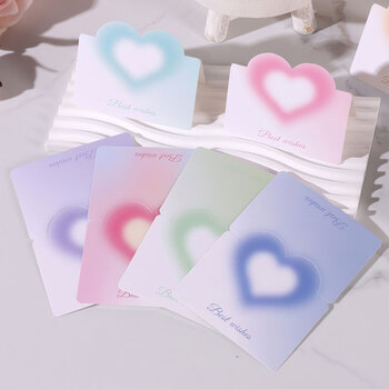 狮洛德 梦幻爱心20张母亲节贺卡ins风中高考许愿卡生日卡片通用毕业祝福留言卡