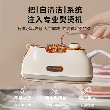 大宇（DAEWOO）【复古高颜】手持挂烫机家用熨烫机电熨斗 小星斗增压蒸汽 旅游便携式小型除菌HI-036 赫本绿