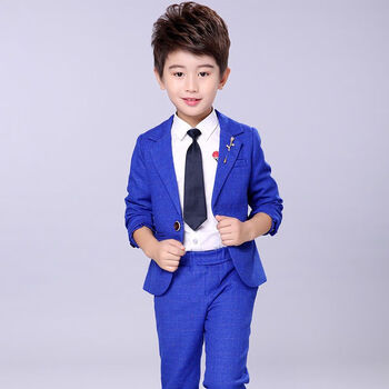 薇放整套蓝色妖姬衣服儿童版战衣套装切尔西男童西装全套小孩穿同款学