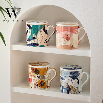 物取（WOOCH）撞色奇幻乐园盖杯礼盒装新家礼物送新人家用情侣对杯送闺蜜新婚