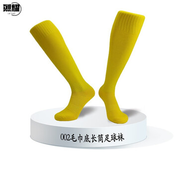 烈耀 LIEYAO足球袜002长筒专业加厚毛巾底长筒袜足球神袜足球训练运动袜长筒袜子12色可选  绿色