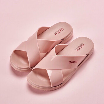 luofu罗敷拖鞋女夏外穿时尚家居室内防滑防臭静音浴室洗澡凉拖 薄雾