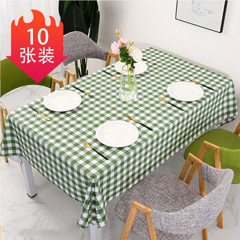 HOUYA一次性桌布1.6米10张 野营餐垫餐桌布家用餐布印花台布防水桌垫
