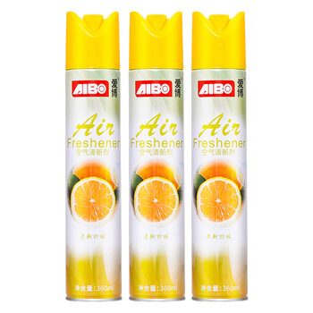爱博空气清新剂 柠檬香360ml*3 除臭喷雾室内除异味卫生间除臭香薰