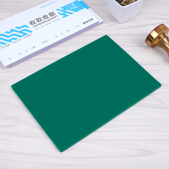 西玛（SIMAA)财务印章专用垫 印章胶垫银行印台垫盖章敲章垫办公用品 方形盖章垫 绿色1个