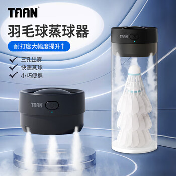 TAAN泰昂羽毛球蒸球机迷你充电熏球器小羽宝便携耐打高配版黑色GM380