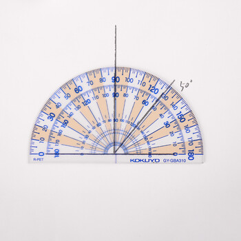 国誉(KOKUYO)半圆量角器学生办公用180度山形刻度透明网格型测量尺子 GY-GBA310 国誉(KOKUYO)半圆量角器学生办公用180度山形刻度透明网格型测量尺子 GY-GBA310