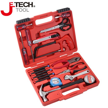 捷科（JETECH） 家用工具套装车载工具箱电工维修组合工具组 JEB-F19 19件套