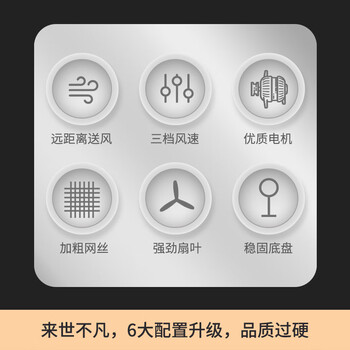 华生（Wahson）工业风扇电风扇强力超大落地扇大风力工厂车间工业扇商用风扇交流定频工业电风扇牛角扇FL-50加强