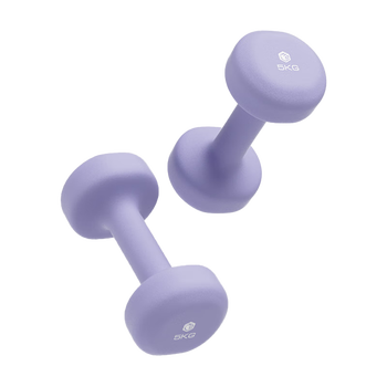 京东京造 彩色浸塑哑铃 男士女士家用哑铃 纯铁哑铃健身器材 5KG两只装