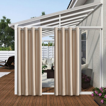 户外凉亭窗帘户外凉亭防水窗帘成品遮阳防晒简约室外露台庭院遮光隔热