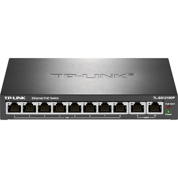 普联（TP-LINK）  8口千兆poe+2千兆上联10口PoE交换机  PoE供电 网络分线器分流器交换器 TL-SG1210DP 