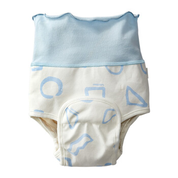 威尔贝鲁(WELLBER)婴儿布尿裤防漏隔尿裤防水可洗新生儿春秋宝宝透气尿布兜 蓝色L码