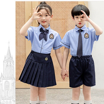 合唱演出服中小学生男女童校服合唱团诗歌朗诵服英伦风套装朗诵礼服lm