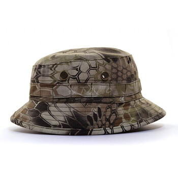 奔尼帽迷彩 渔夫帽 蟒纹 暗夜 cp迷彩 圆边盆帽  户外遮阳钓鱼射箭短