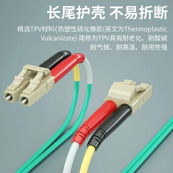 广昌兴(G.C.X)万兆多模光纤跳线lc-sc 3m OM3双芯尾纤 阻燃低烟无卤LSZH耐弯折抗弯曲跳纤收发器光模块连接线